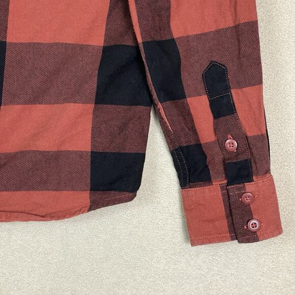 Fox‎ Racing Shirt Mens S Red Plaid Flannel Long Sleeve Regular Fit Button Up - Picture 10 of 12